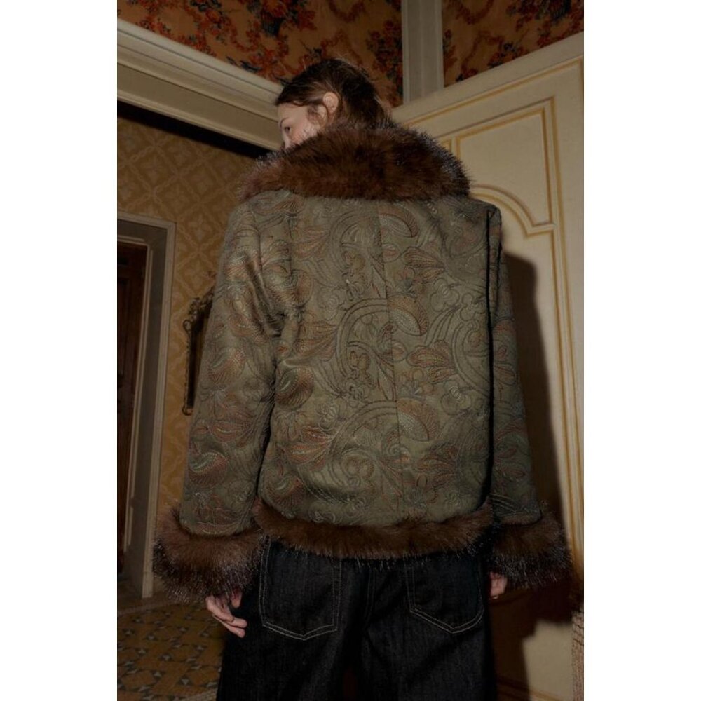 ZARA EMBROIDERED DOUBLE-FACED JACKET - Picture 5 of 10